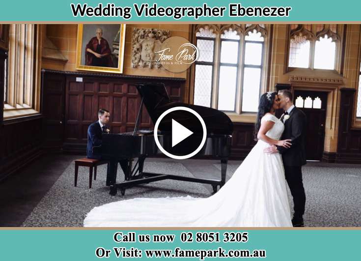 Bride and Groom kissed near the piano Ebenezer NSW 2756