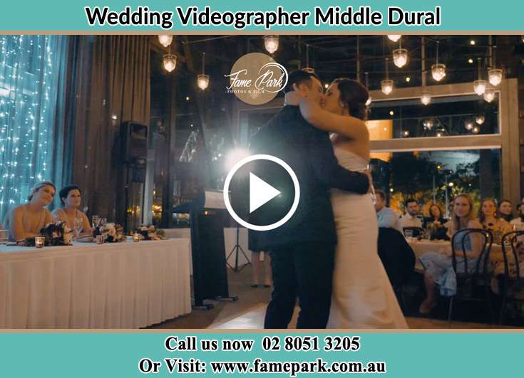 Bride and Groom kissed at the dance floor Middle Dural NSW 2158