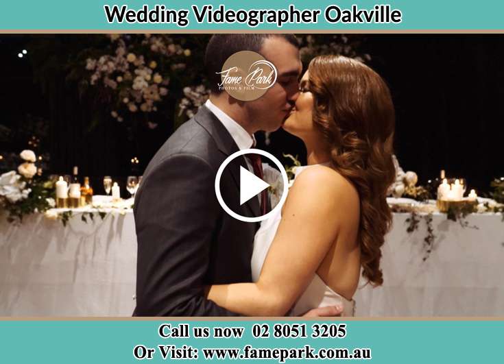 Bride and Groom kissed at the dance floor Oakville NSW 2765